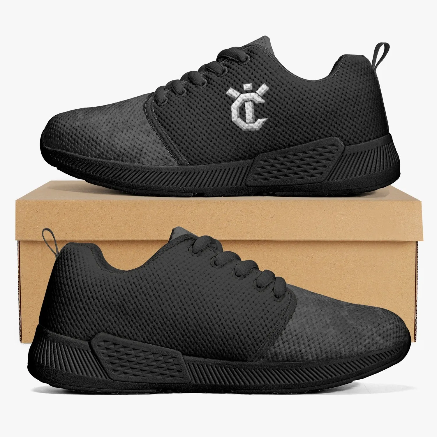 175. Stylish Mesh Running Shoes - White/Black