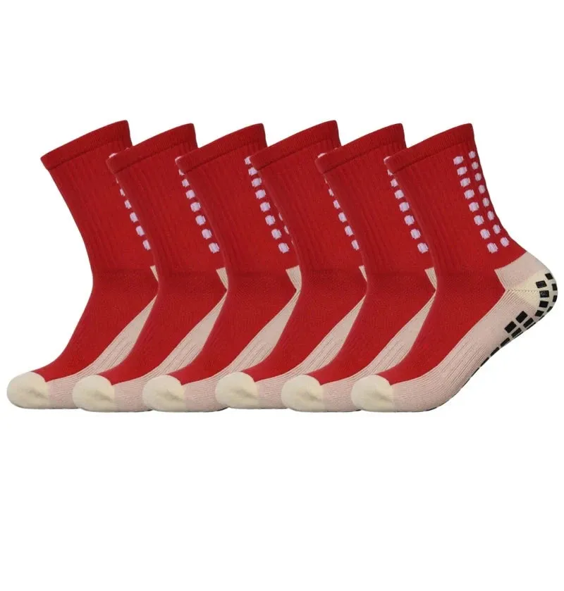 6 Pairs Non-slip Silicone Bottom Sports Socks