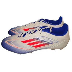 Adidas F50 League FG / MG Soccer Cleats Men Size 13 #IE0601 White / Blue / Red