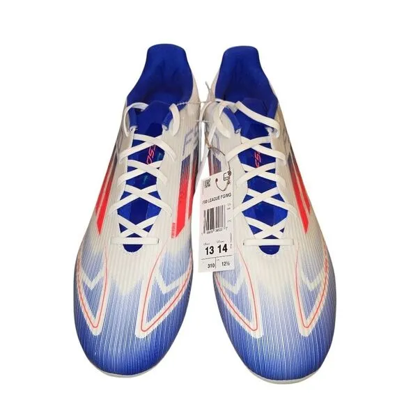 Adidas F50 League FG / MG Soccer Cleats Men Size 13 #IE0601 White / Blue / Red