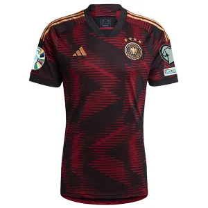 adidas Germany Away Jersey w/ Euro Qualifier Patches 22/23 (Black/Burgundy)