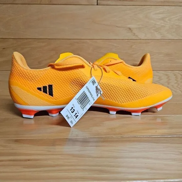 Adidas Men's X Speedportal. 4 FxG Size 13 Orange Black Soccer Cleats GZ2460