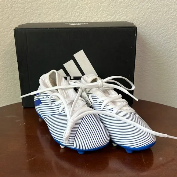 Adidas Nemeziz Soccer Cleats Blue And White Size 11.5
