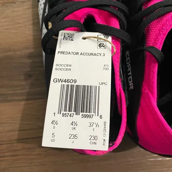 Adidas Predictor Accuracy .3 Fg J sz 5 soccer cleats NWT
