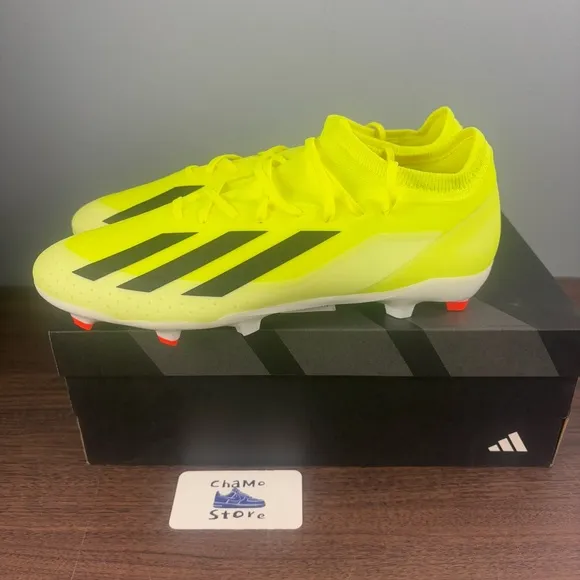 Adidas X Crazyfast League FG Yellow Athletic Soccer Cleats IG0605 Men’s Sz 12