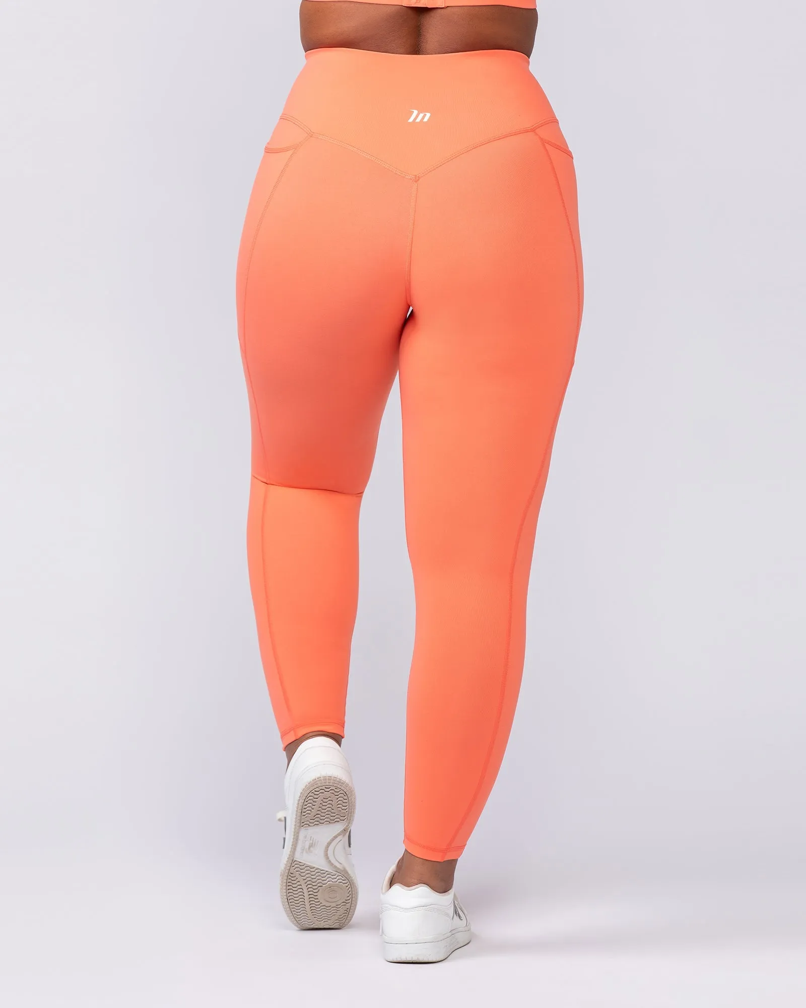 Agility Pocket Ankle Length Leggings - Hot Coral
