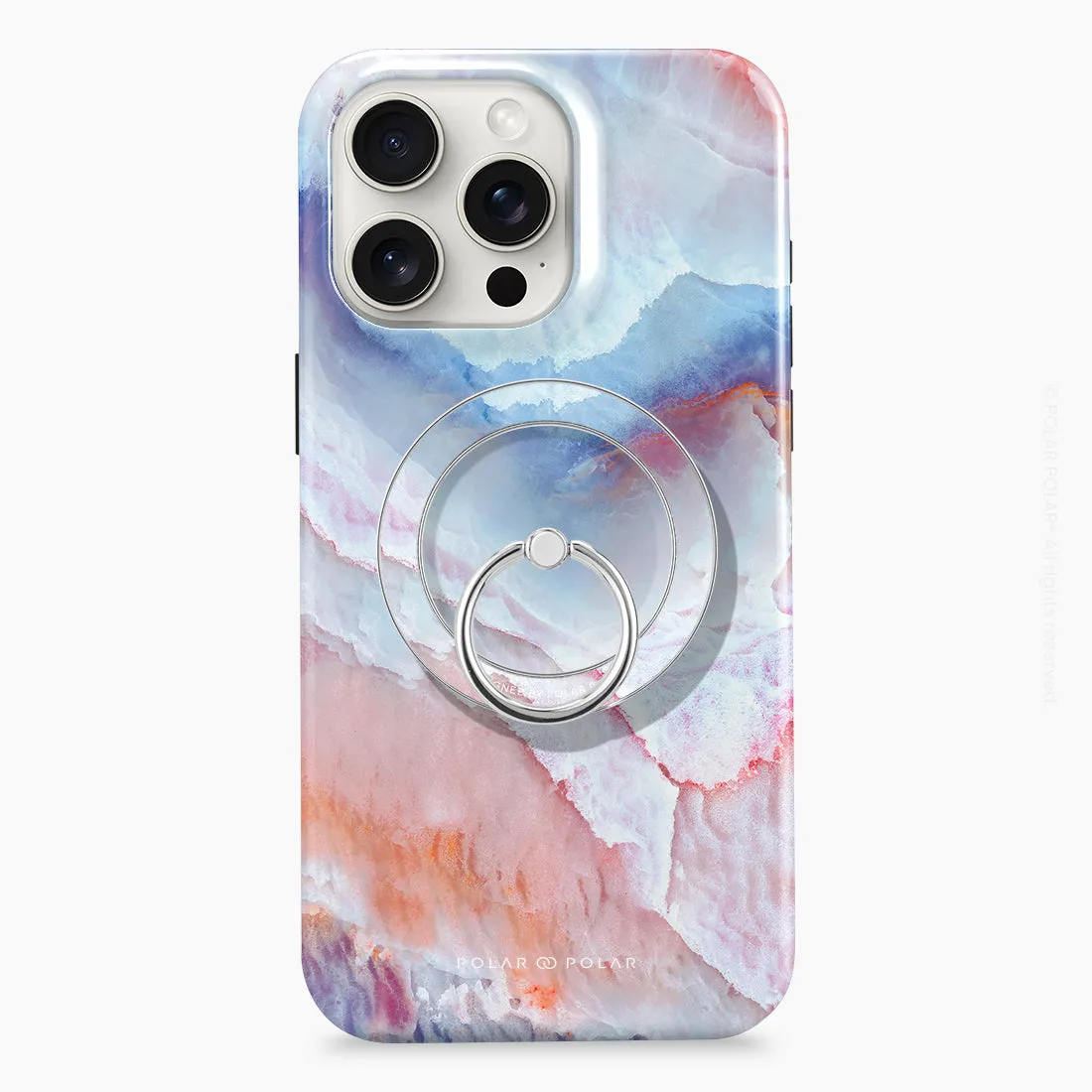Almond Coast - Silver MagSafe Phone Grip and Ring Holder Stand