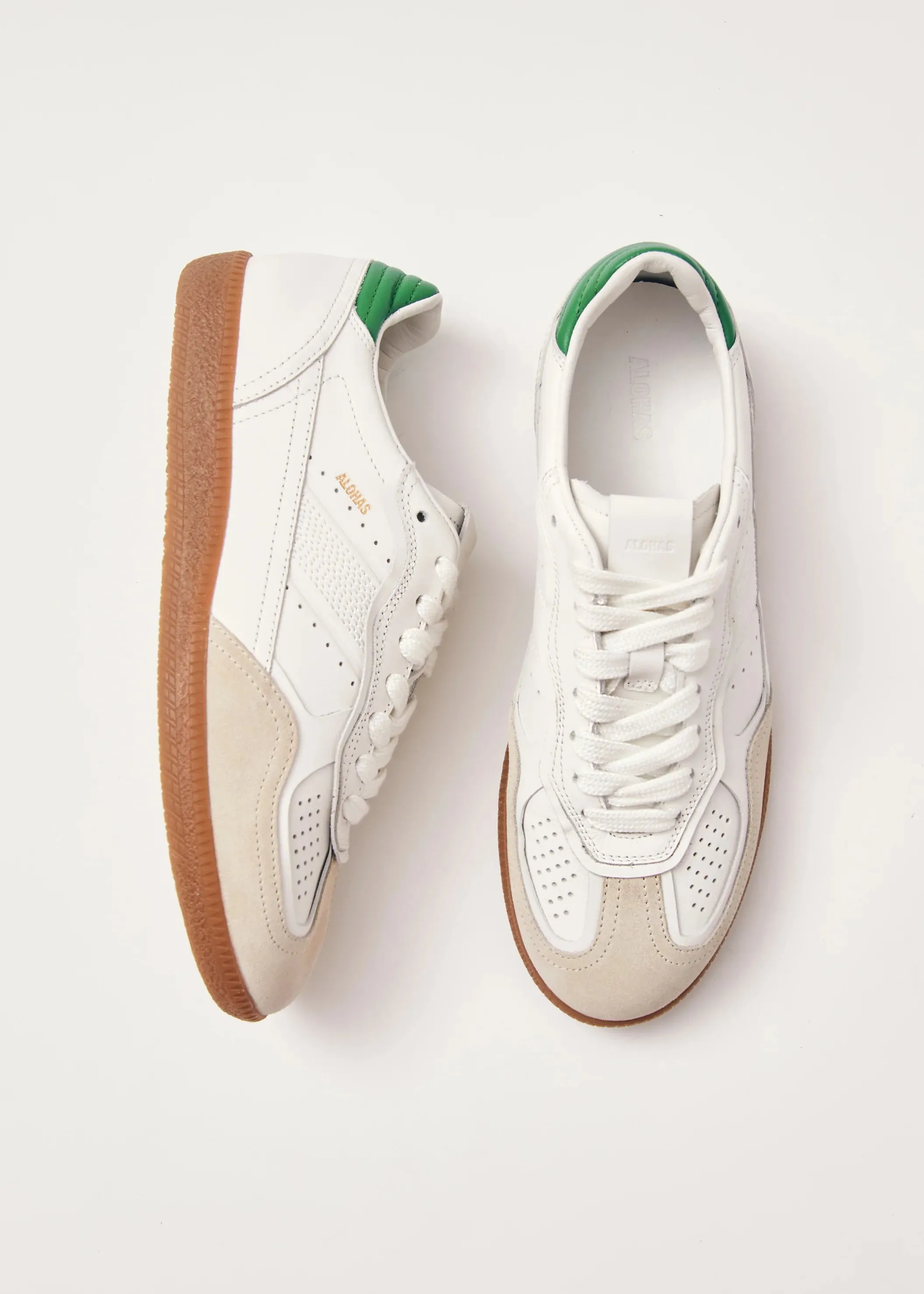 Alohas Green Leather Sneakers