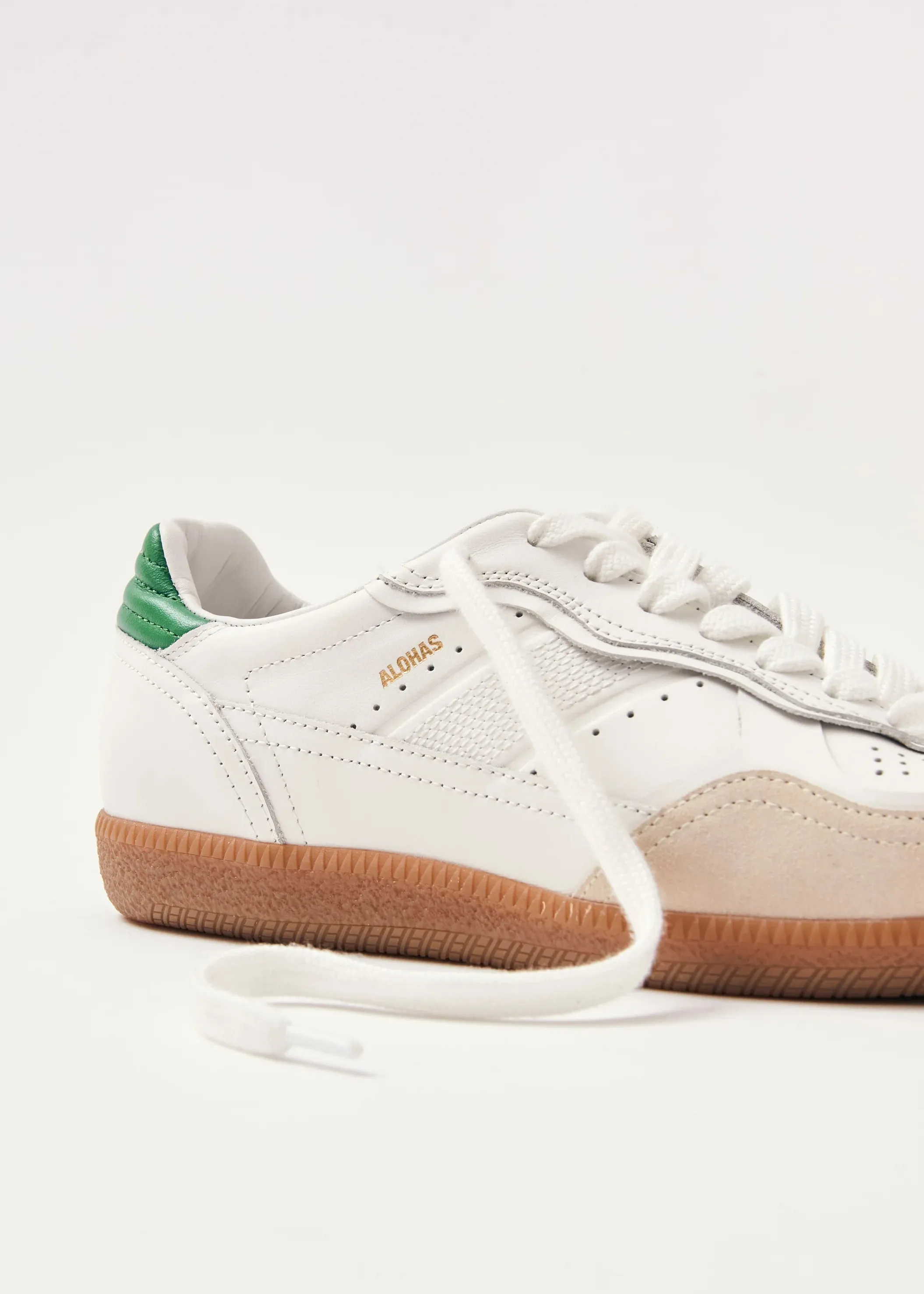 Alohas Green Leather Sneakers
