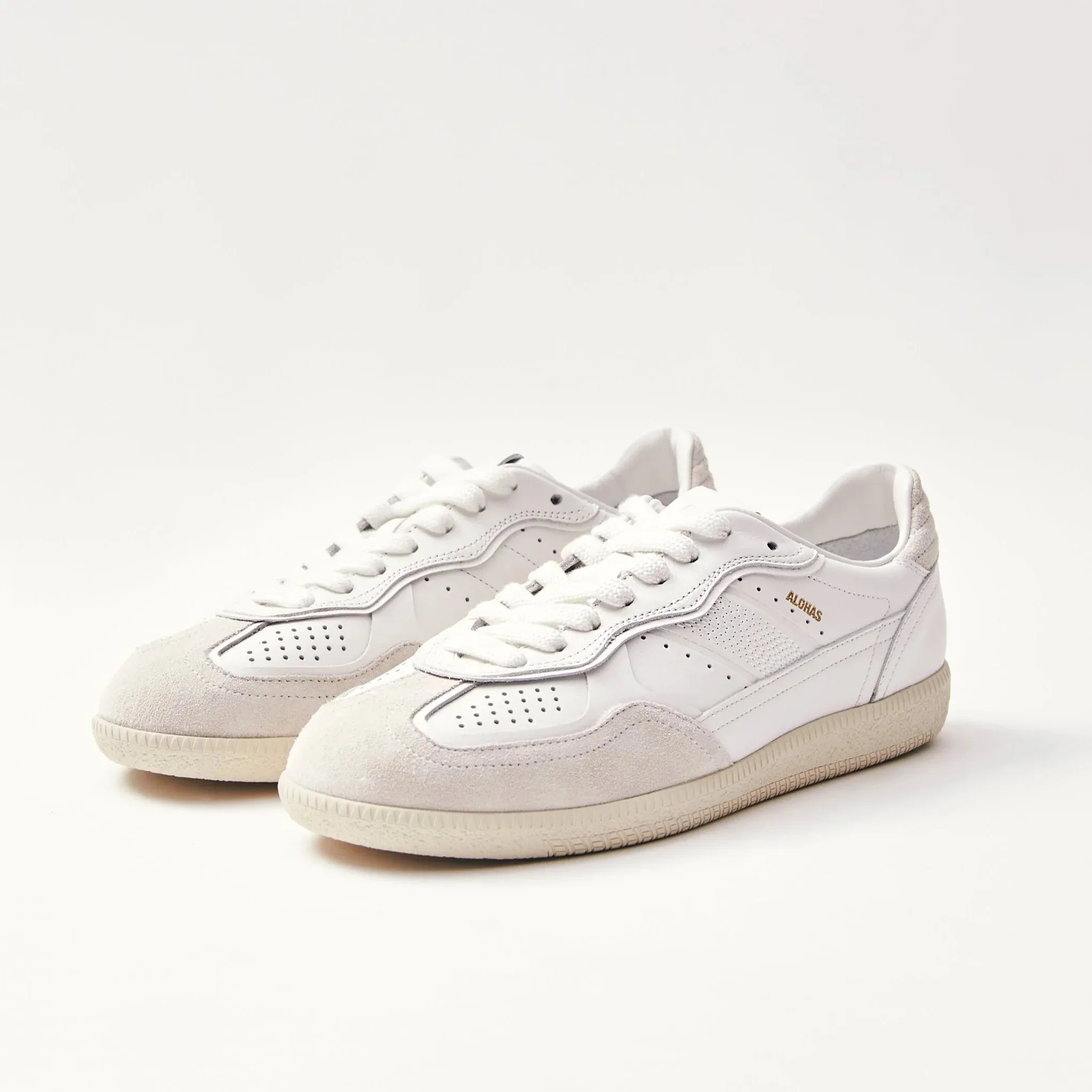 Alohas Grey Leather Sneakers