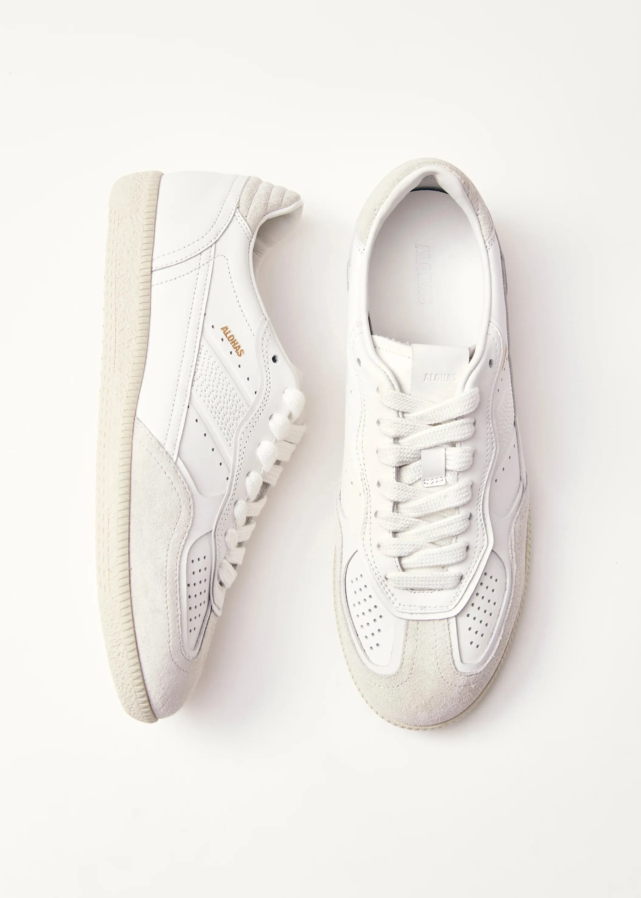 Alohas Grey Leather Sneakers