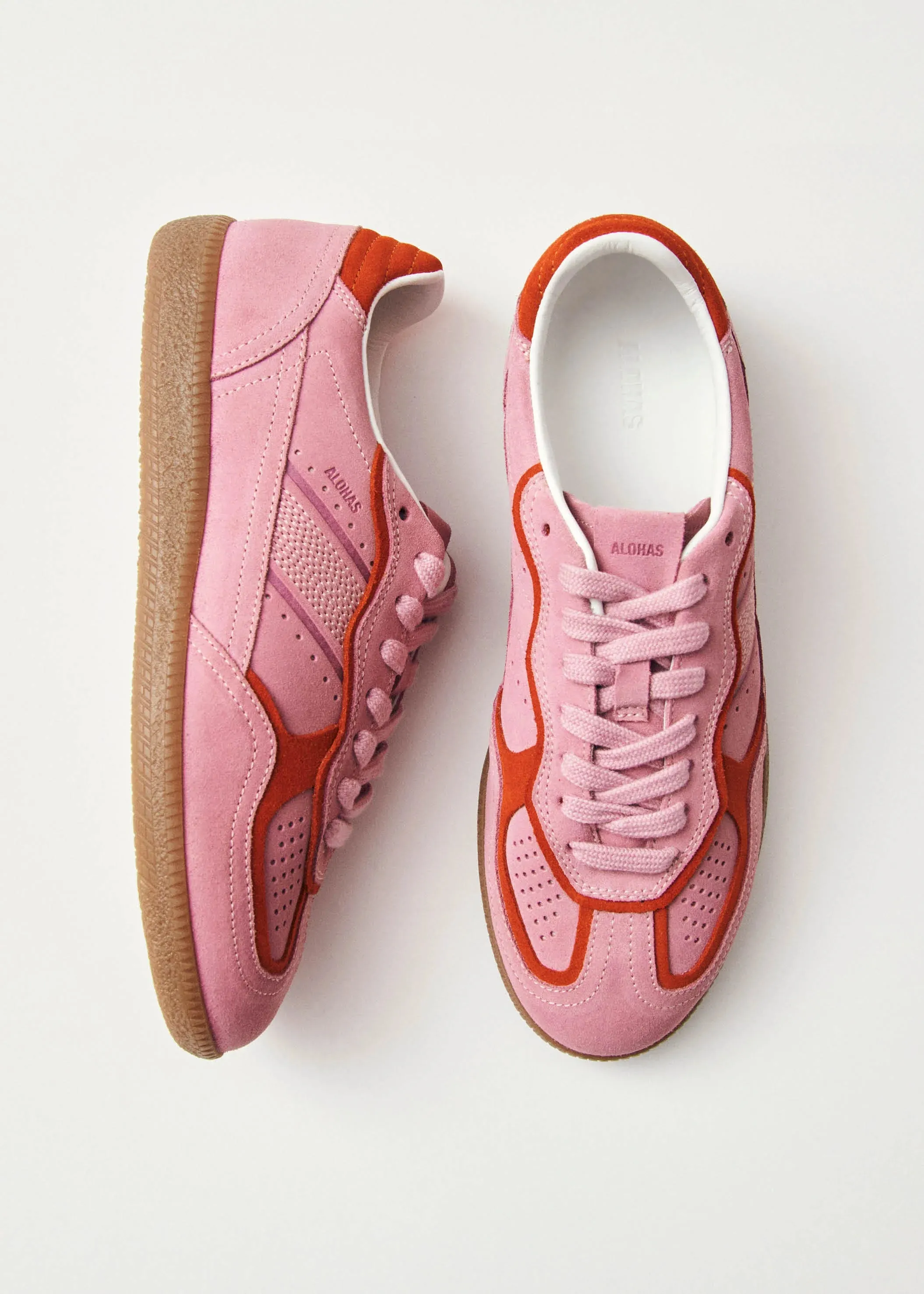 Alohas Rife Pink Leather Sneakers