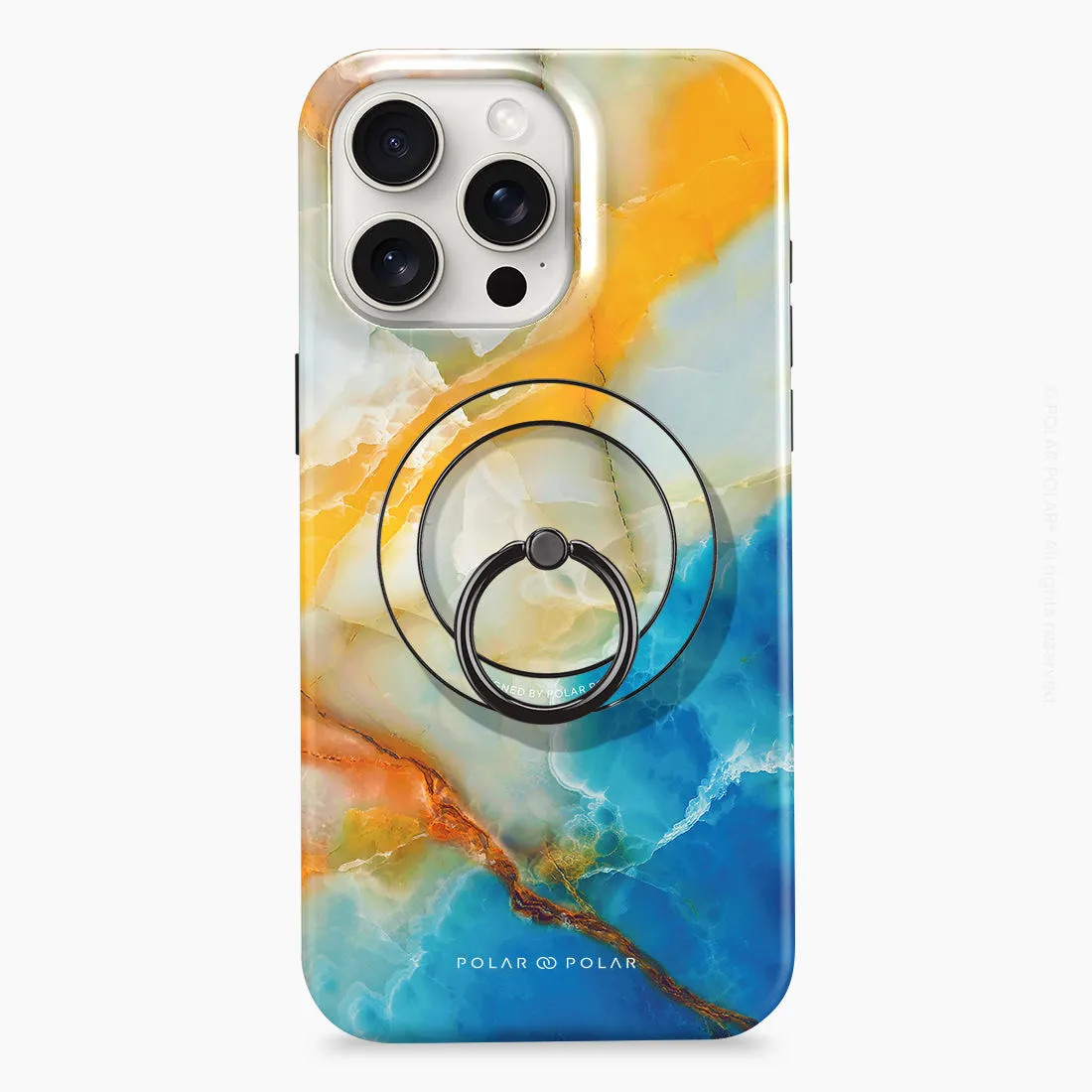 Aqua Sunlight - Black MagSafe Phone Grip and Ring Holder Stand