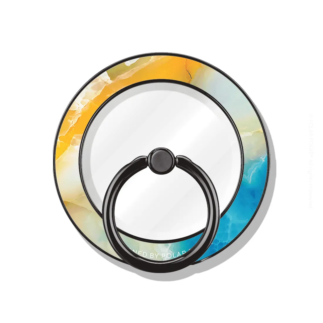 Aqua Sunlight - Black MagSafe Phone Grip and Ring Holder Stand