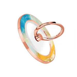 Aqua Sunlight - Rose Gold MagSafe Phone Grip and Ring Holder Stand