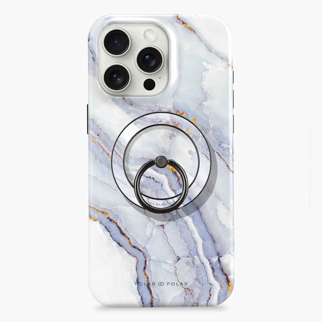 Arctic Ocean - Black MagSafe Phone Grip and Ring Holder Stand