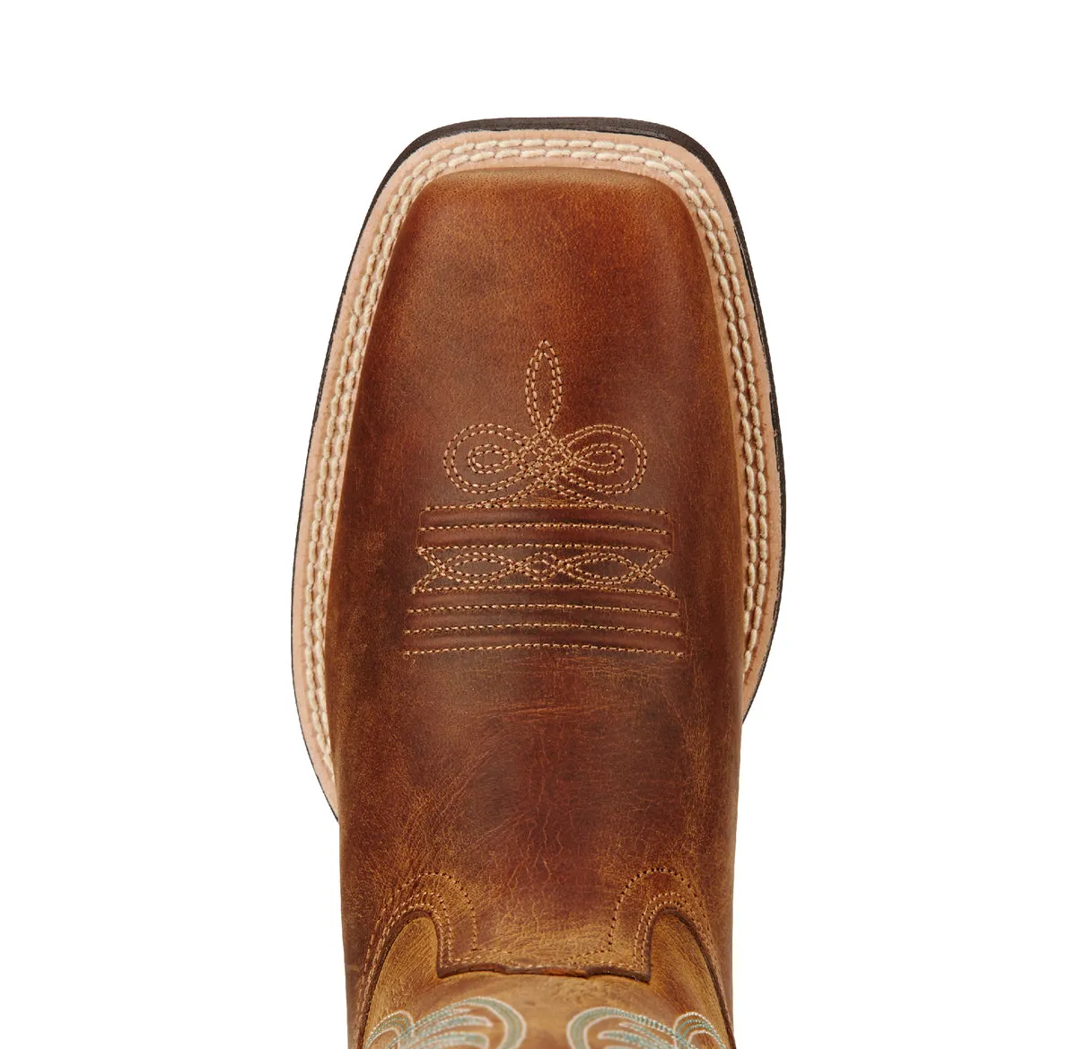 Ariat Women's Round Up Wide Square Toe Boot - Powder Brown