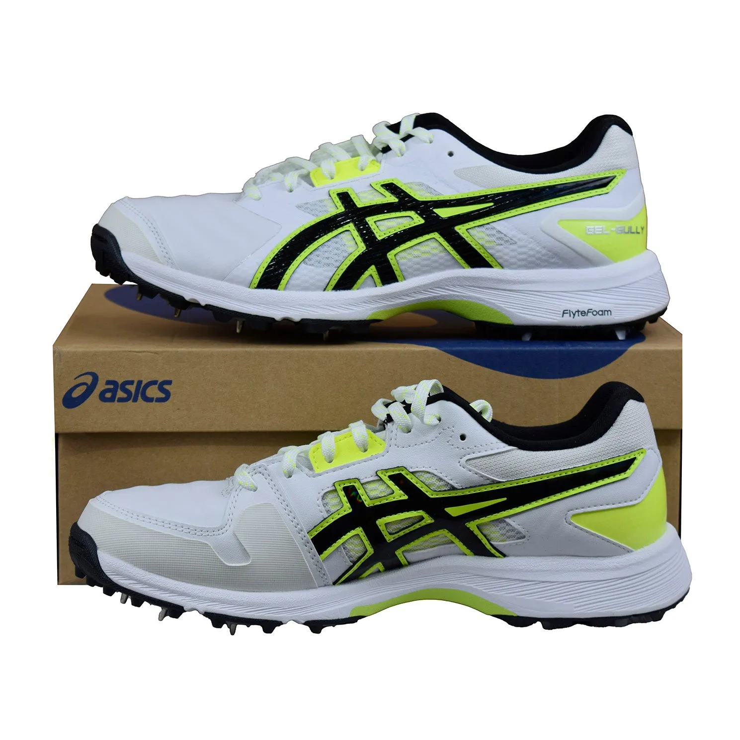 Asics Gel Gully 7 White Safety Yellow Shoes