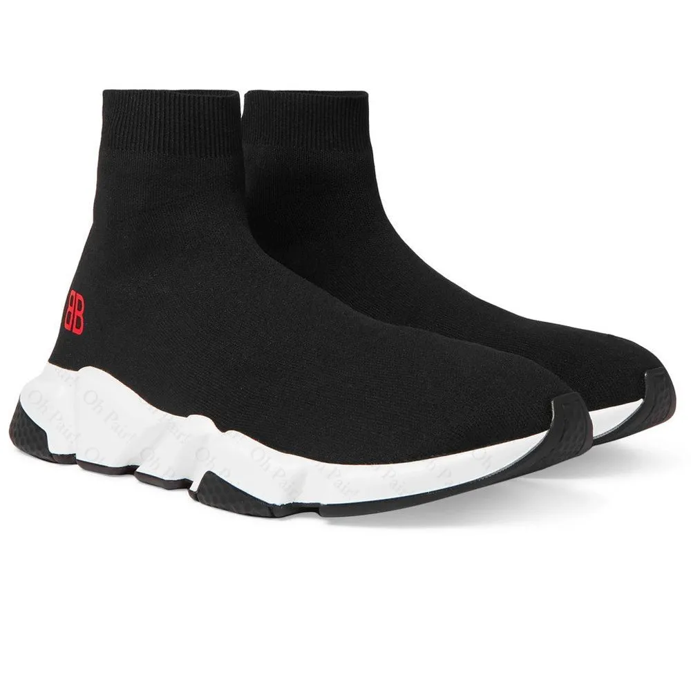 Balenciagaa Speed Trainer Black (Red logo) (Dot Perfect)