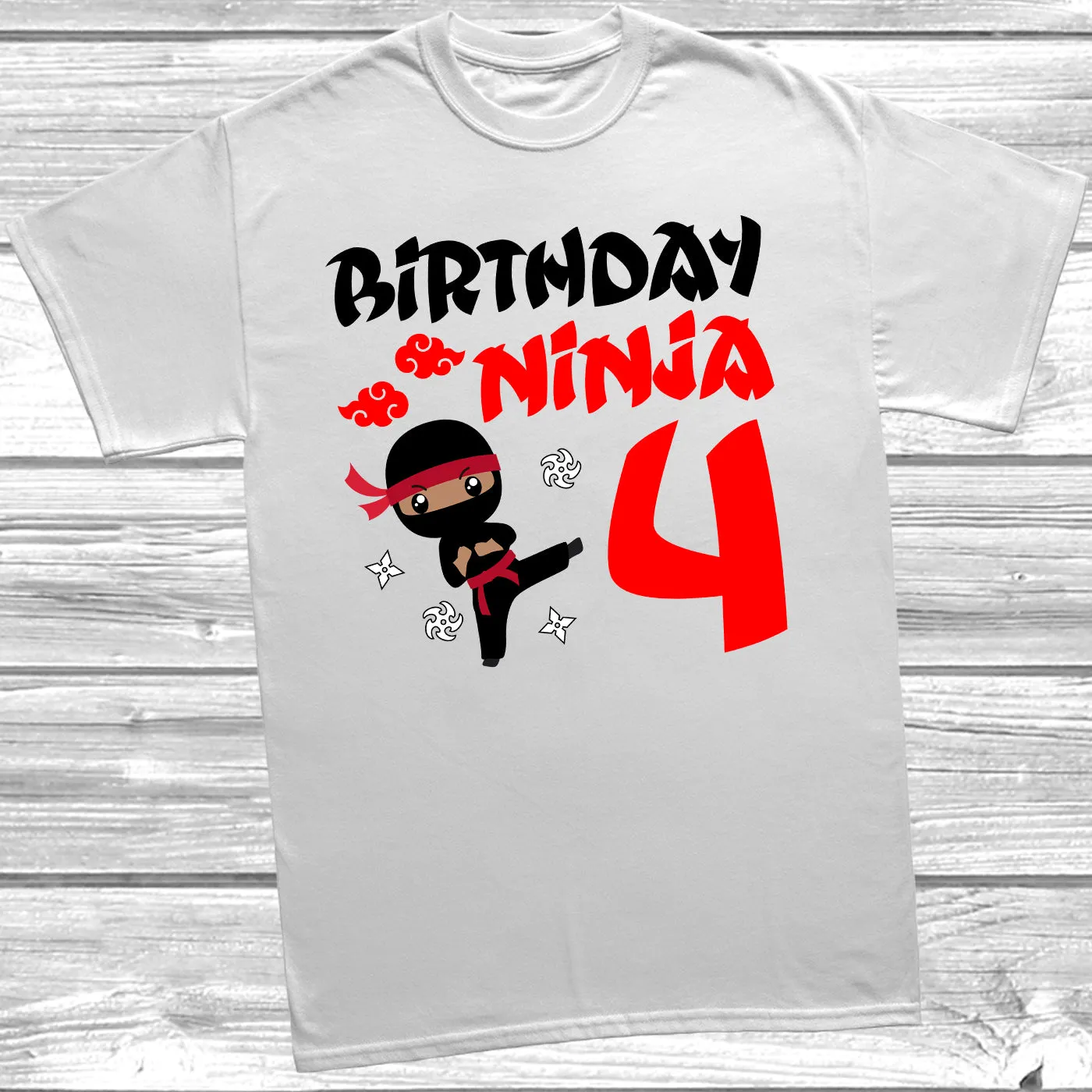 Birthday Ninja 4th Birthday T-Shirt