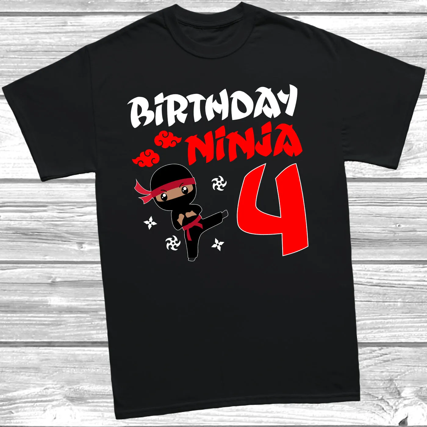 Birthday Ninja 4th Birthday T-Shirt