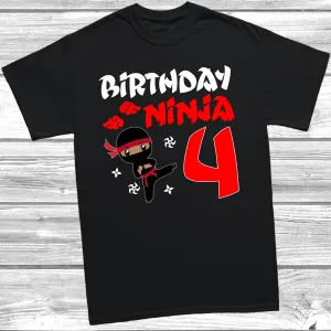 Birthday Ninja 4th Birthday T-Shirt