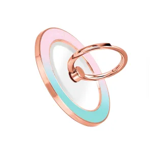 Blue Pink Pastel - Rose Gold MagSafe Phone Grip and Ring Holder Stand