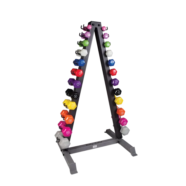 Body Solid 12 Pair Vinyl Dumbbell Set