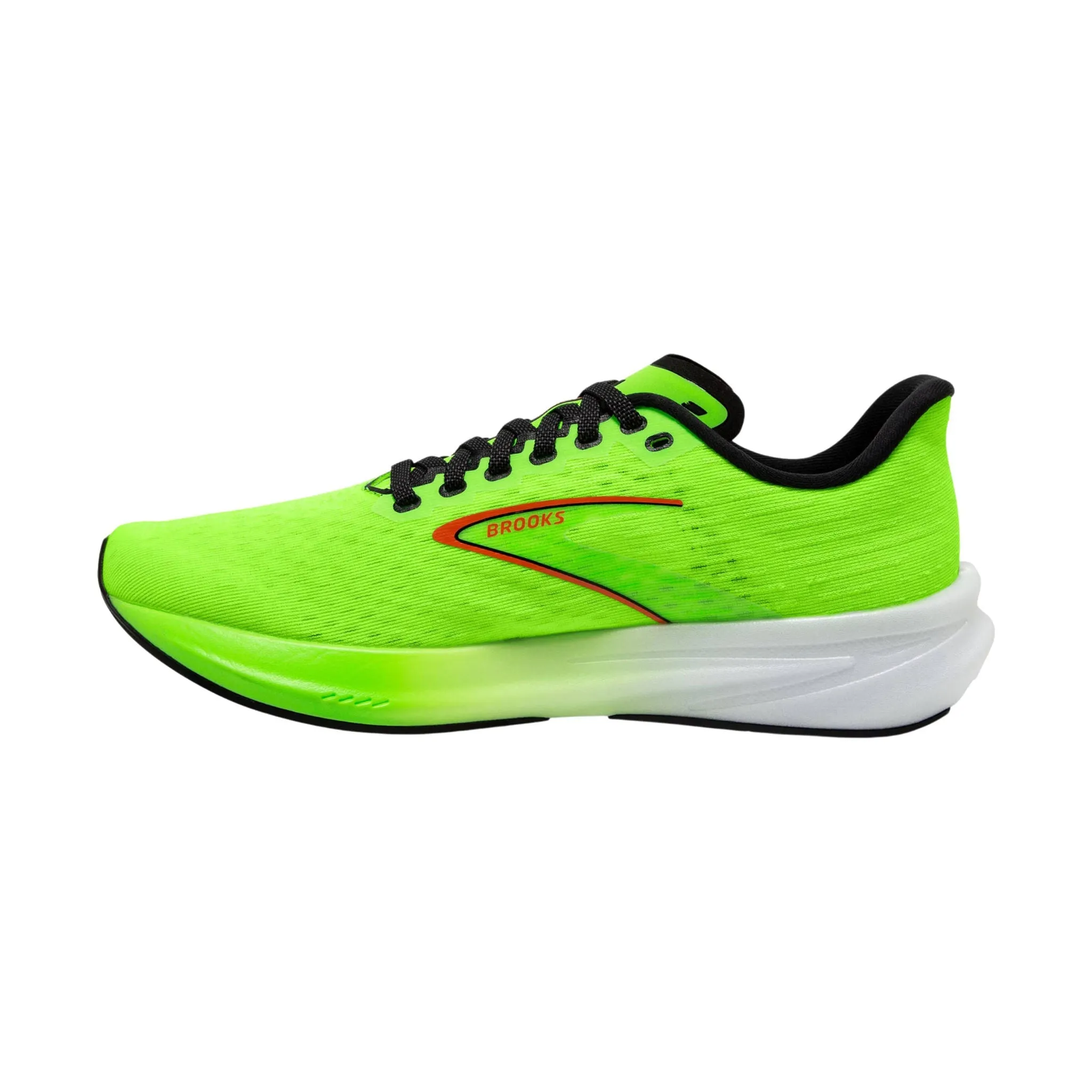 Brooks Men's Hyperion Road Running Shoes - Green Gecko/Red Orange/White