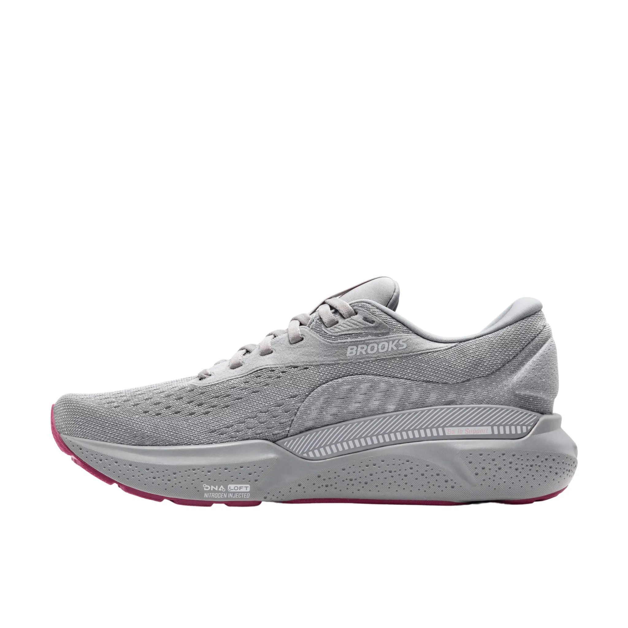 Brooks Women's Adrenaline GTS 24 Road Running Shoes - Alloy/White/Zephyr