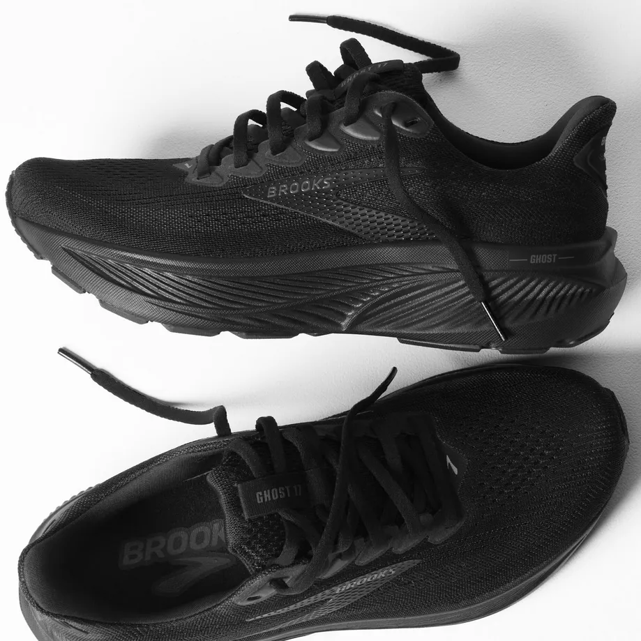 Brooks Women's Ghost 17 Dynamic Road Running Sneaker - Black/Black/Ebony