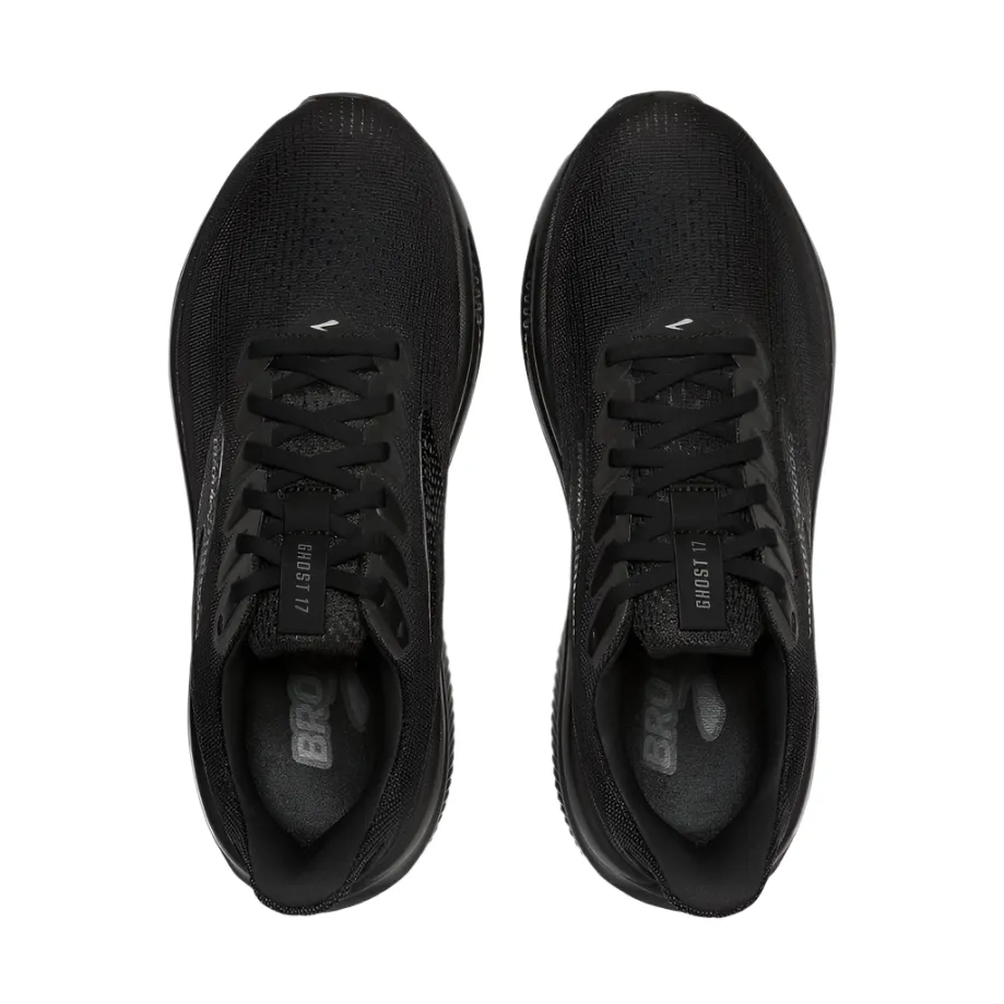 Brooks Women's Ghost 17 Dynamic Road Running Sneaker - Black/Black/Ebony