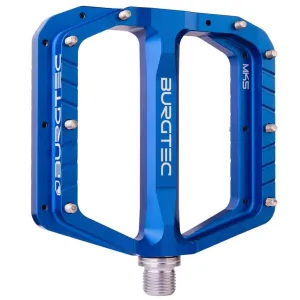 Burgtec Penthouse Flat Pedals MK5 Steel Boost Axles - Blue