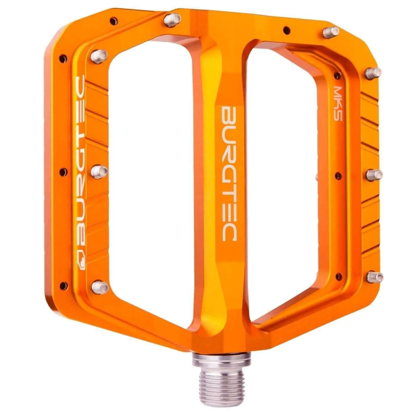 Burgtec Penthouse Flat Pedals MK5 Steel Boost Axles - Iron Bro