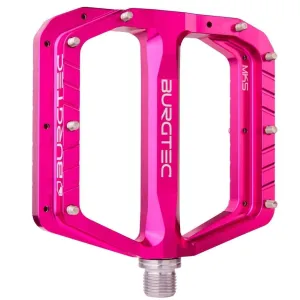 Burgtec Penthouse Flat Pedals MK5 Steel Boost Axles - Pink