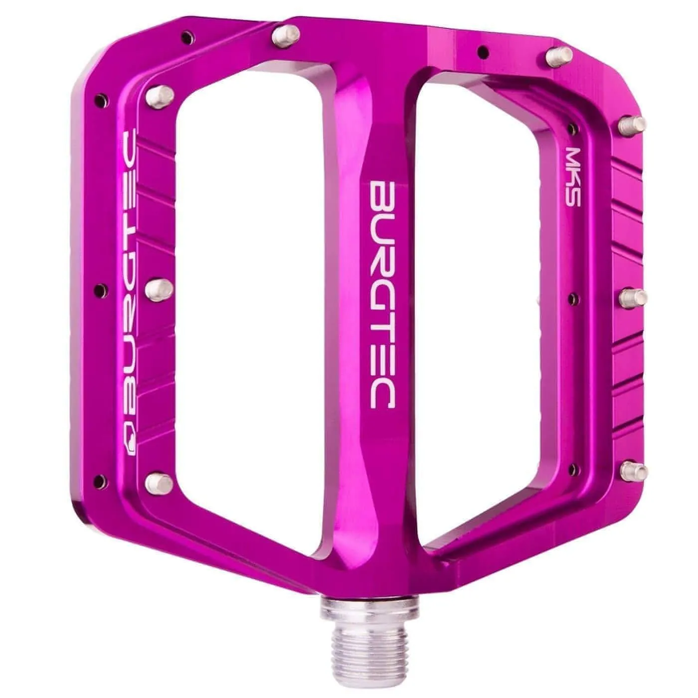 Burgtec Penthouse Flat Pedals MK5 Steel Boost Axles - Purple Rain