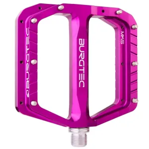 Burgtec Penthouse Flat Pedals MK5 Steel Boost Axles - Purple Rain
