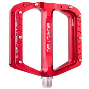 Burgtec Penthouse Flat Pedals MK5 Steel Boost Axles - Red