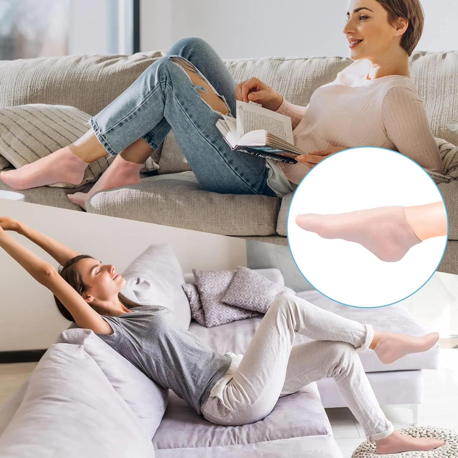🔥BUY 2 SAVE 15%🔥Moisturizing Foot Mask Exfoliating Silicone Socks Beach Protective Socks