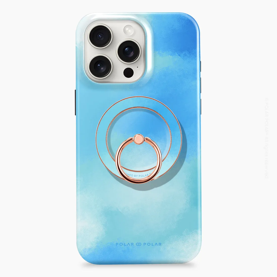Clouds in Spring - Rose Gold MagSafe Phone Grip and Ring Holder Stand