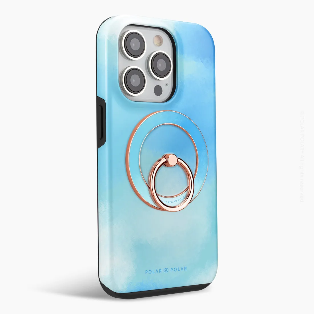 Clouds in Spring - Rose Gold MagSafe Phone Grip and Ring Holder Stand