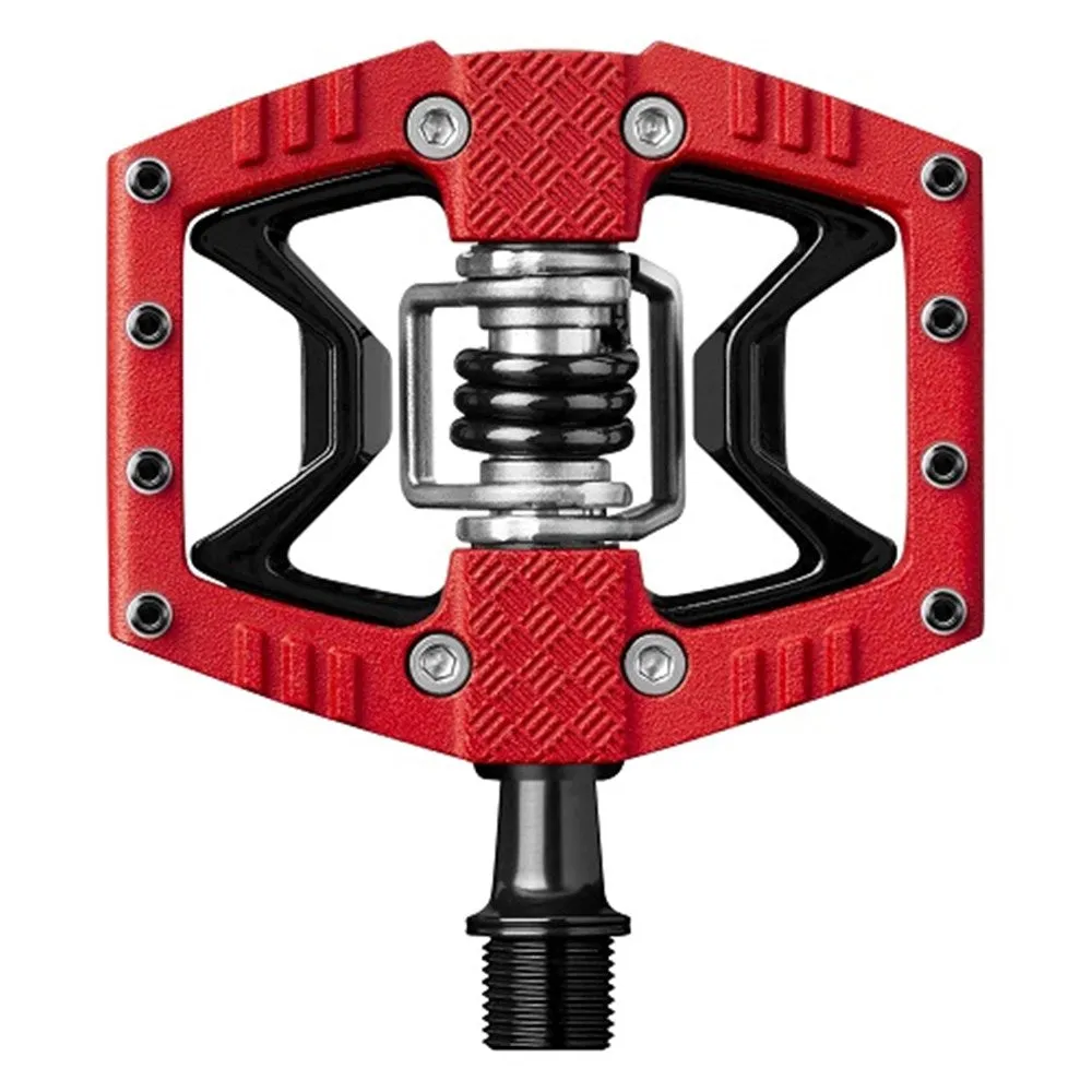 Crankbrothers MTB Pedals - Double Shot 3 - Red Bike Pedals With Black Pins