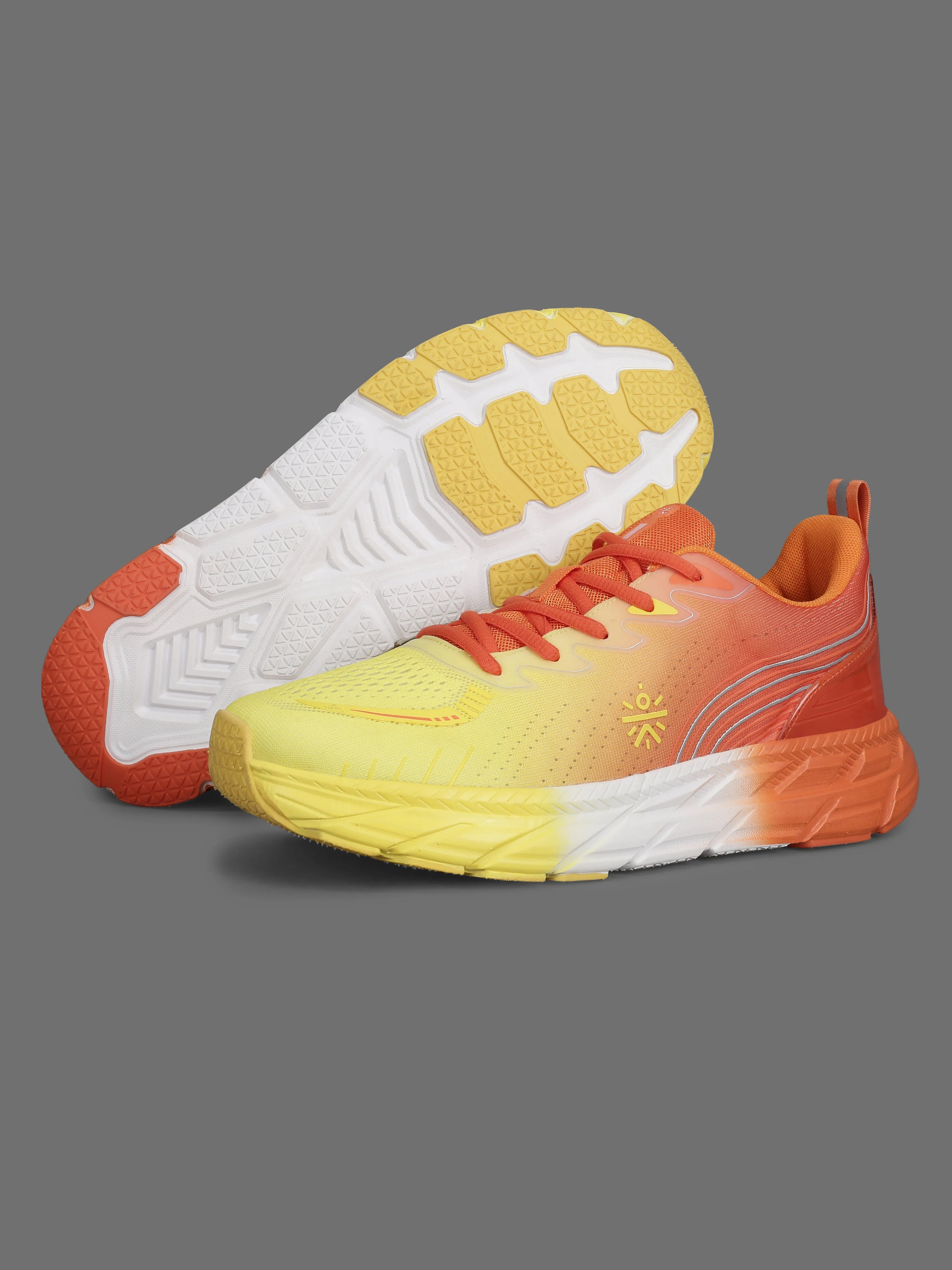 cult Men's Raptor Running Shoes - Lemon Yellow/Orange