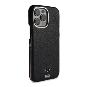 Custom Silver Grip iPhone 14 Pro leather case