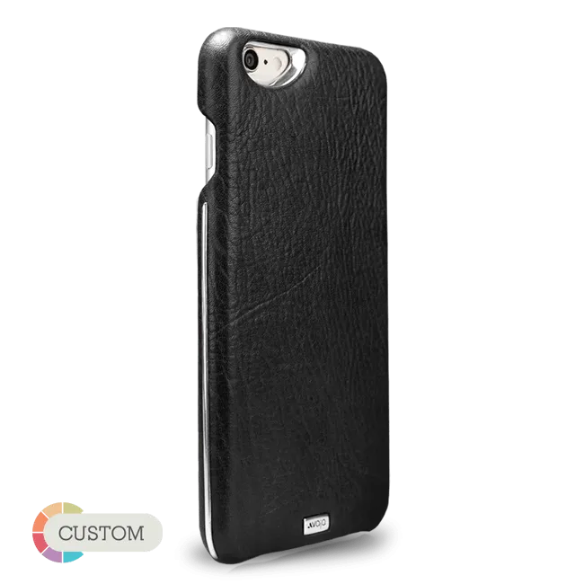 Customizable Grip Silver Argento - Unique iPhone 6/6s Leather Case