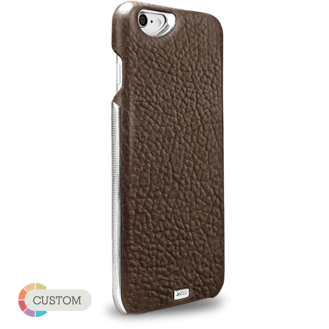 Customizable Grip Silver Montana - Unique iPhone 6 Plus/6s Plus leather case