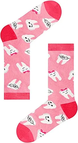 Dental School Graduation Gifts, Tooth Socks, Teeth Socks for Women, Dental Socks, Dentist Gifts, Dental Assistant Gifts, Teeth Gifts Tooth Gifts
