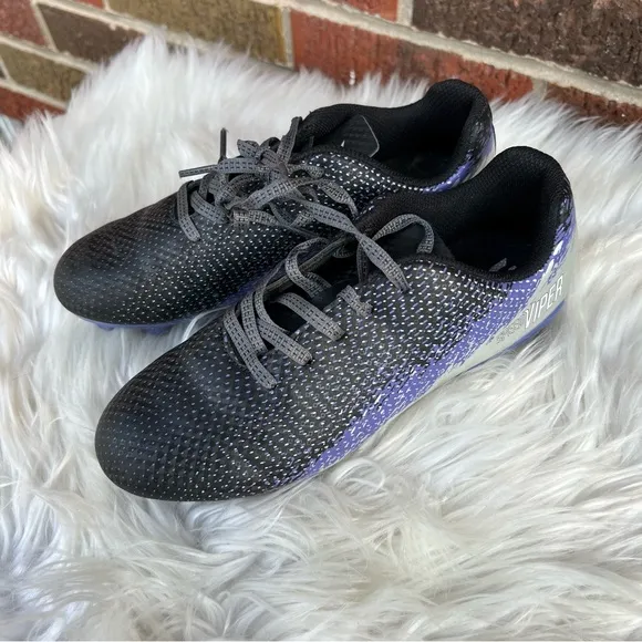 DSG Gray Purple and Silver Soccer Cleats