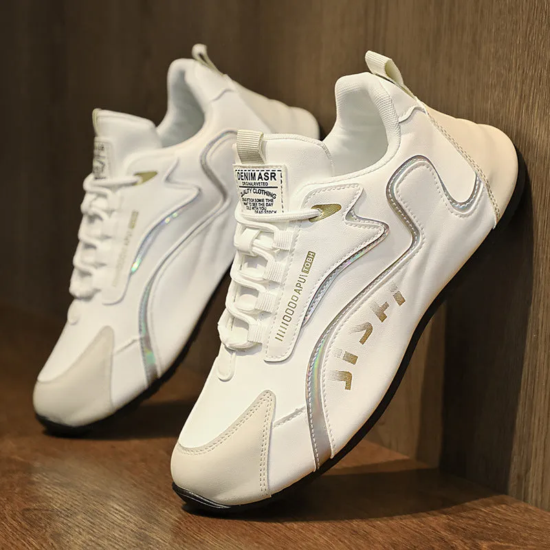 Fashion Colorblock Lace-Up Sneakers for Men – Breathable Low Top Dad Shoes, Running, Walking & Sports Shoes
