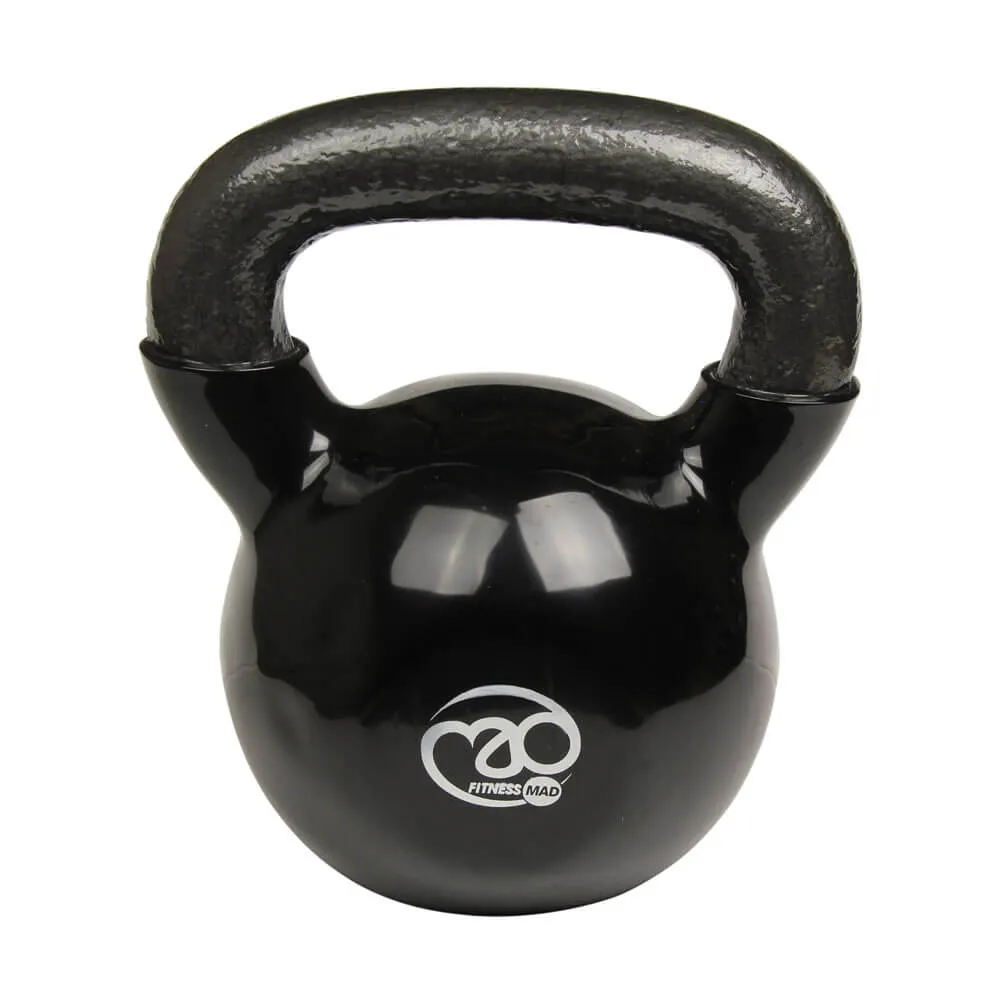 Fitness Mad 6kg Cast Iron Kettlebell Black